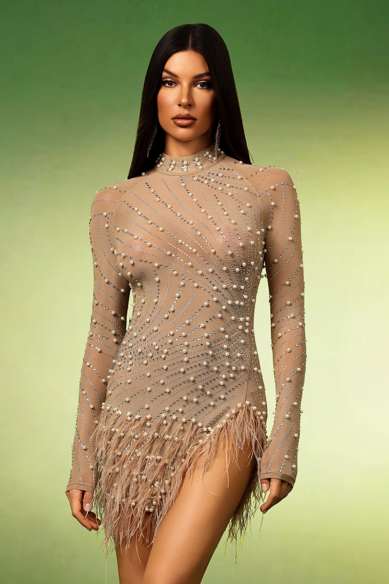 beige tassel dress Women's Solis Tassel Maxi Dress Beige XS/S/M/L/XL/Customize MEAN BLVD Beige / Customize