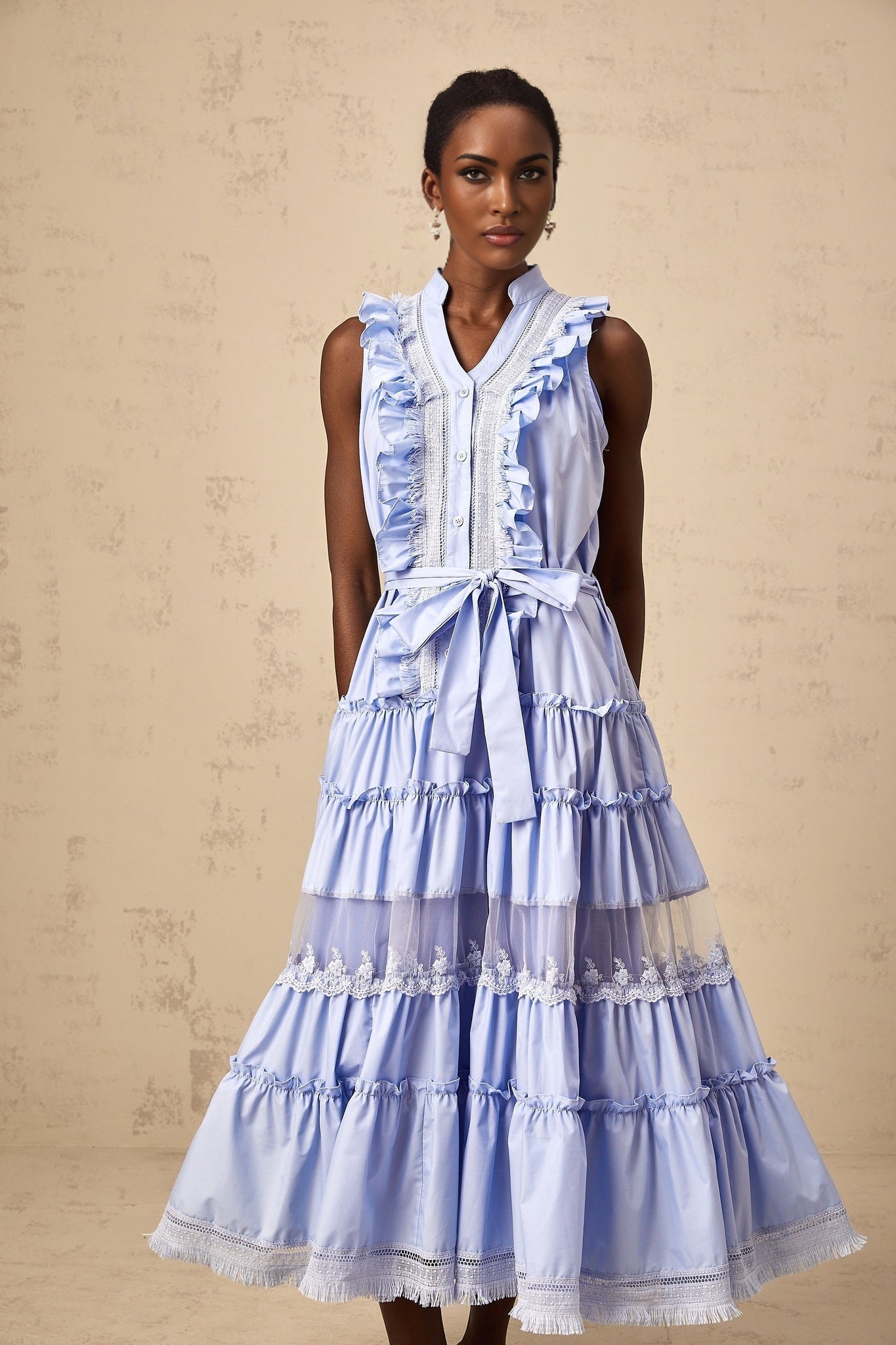 blue midi dress