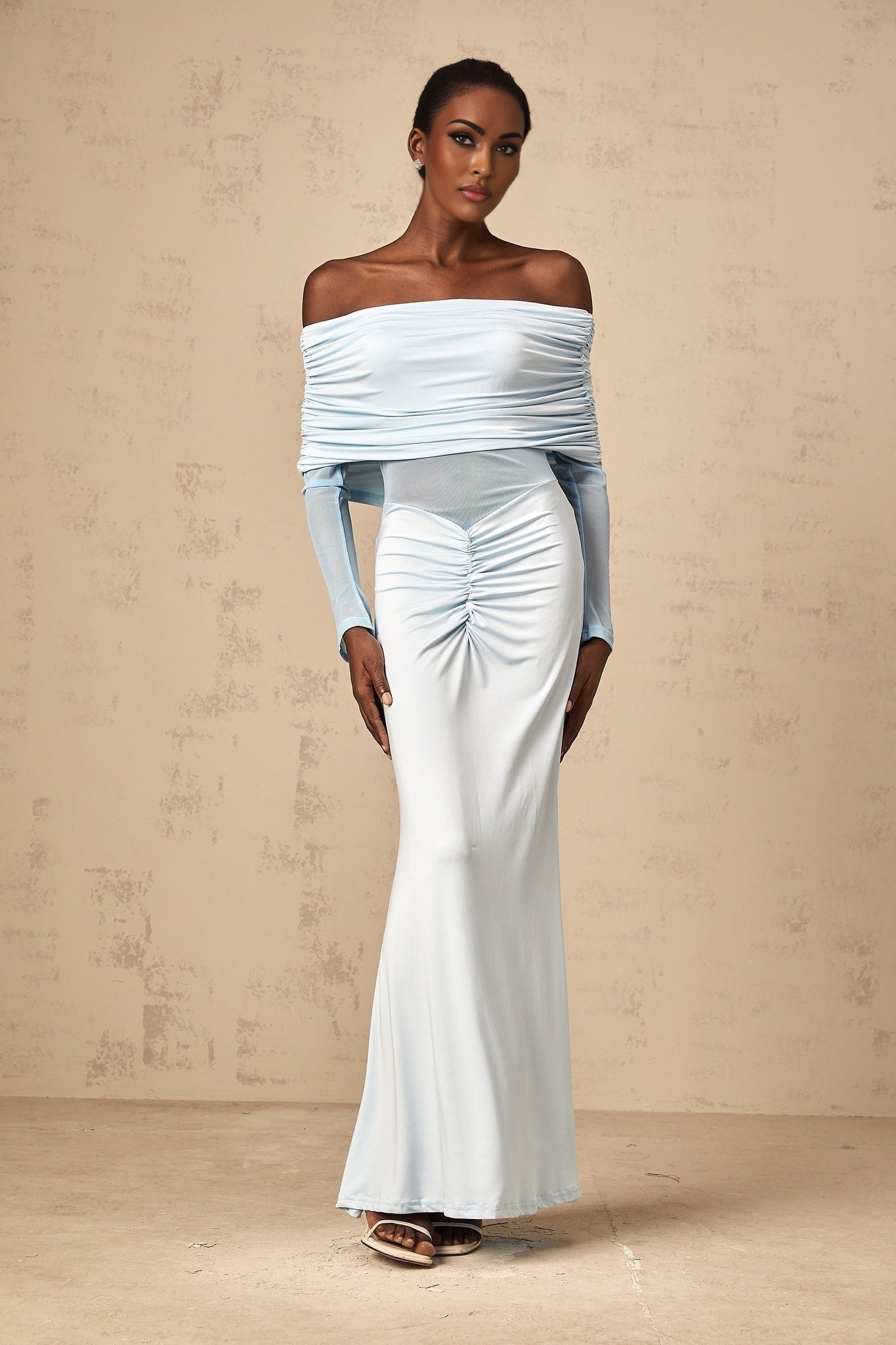 blue maxi dress