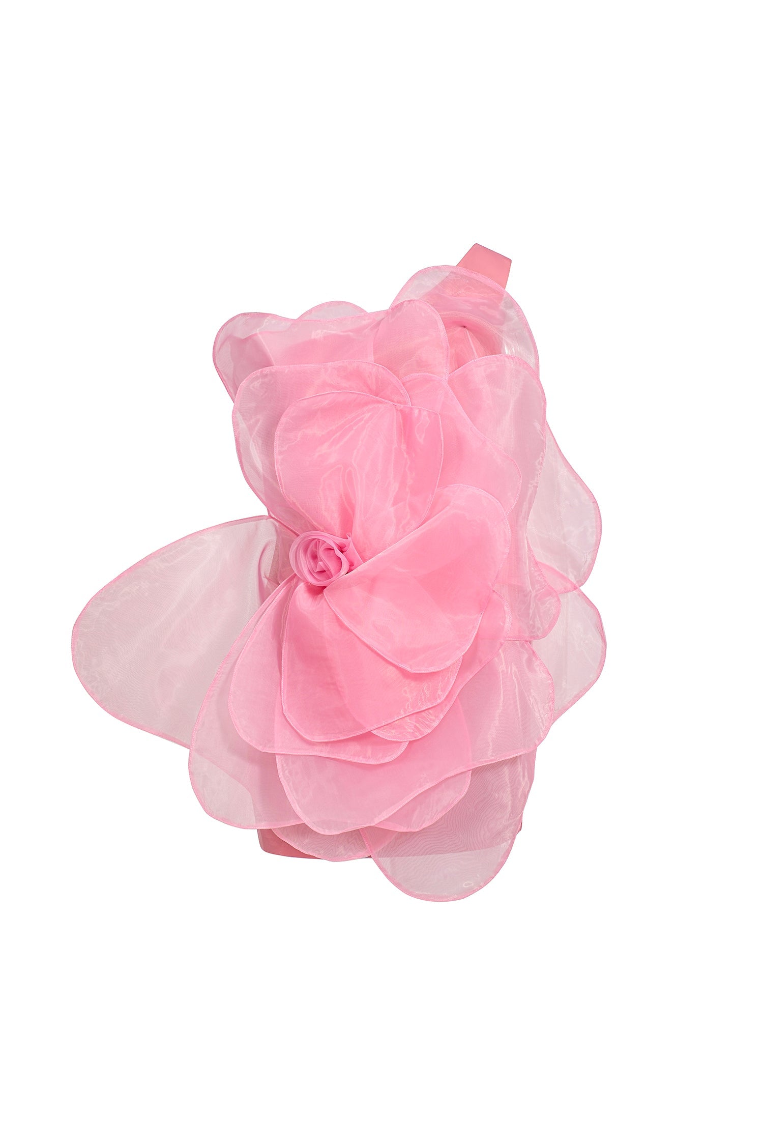 Iolanda Mesh Flower Mini Tube Dress - Lightweight Mesh - Layered Floral - Tube Silhouette - Sheer Overlay