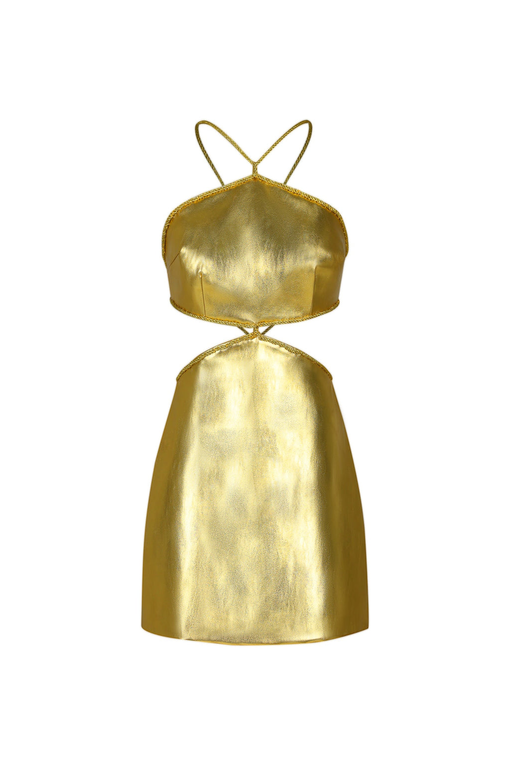Makayla Makayla Mini Dress - Metallic Pu Fabric - Fine Surface Craftsmanship