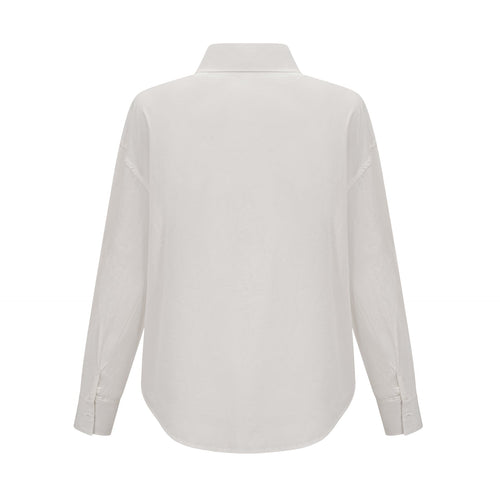 Adelaide Shirt - Lapel - Long Sleeves - 3D - Floral Embellishment - Cut - Out Design