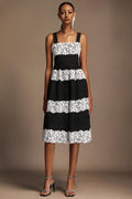 Adele Black Lace Sleeveless Dress with Structured Neckline for Formal Occasions and Chic Gatherings