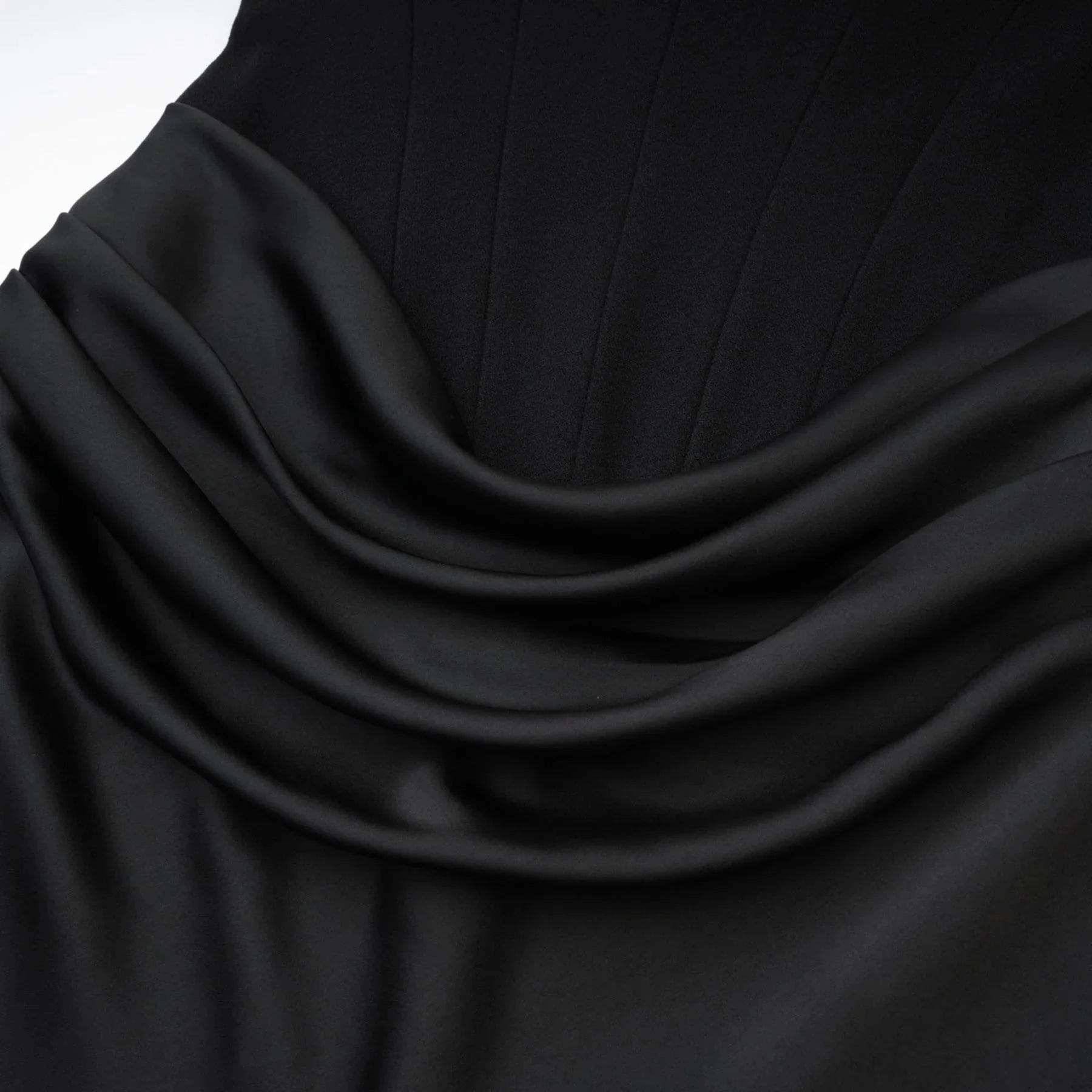 Adelina Maxi Dress - Off the Shoulder - Pleated Design - Flared Hem - Rear Zip Fastening - Elegant Length