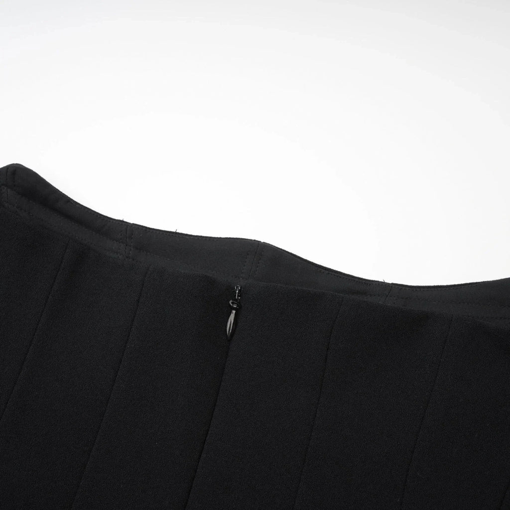 Adelina Maxi Dress - Off the Shoulder - Pleated Design - Flared Hem - Rear Zip Fastening - Elegant Length