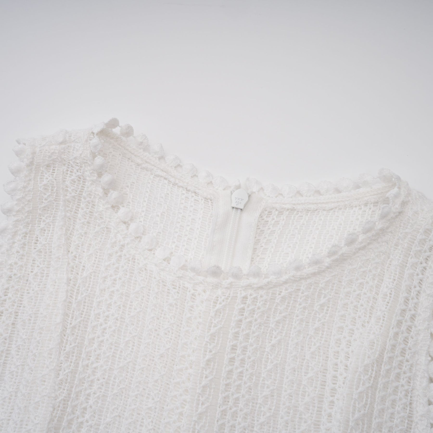 Adelina Midi Dress - Crochet Knit - Puff Skirt - Godet Design - Rear Zip Fastening