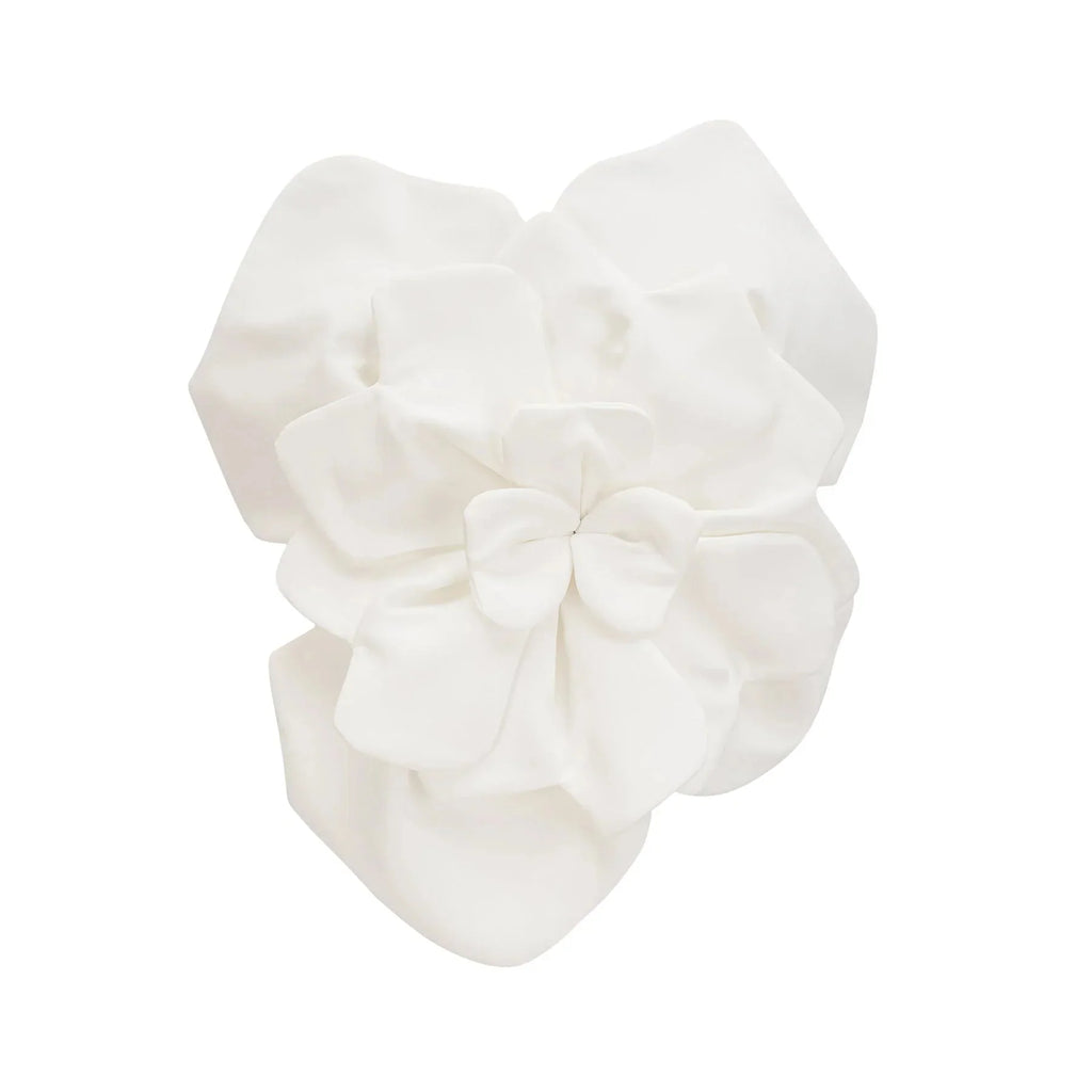 Adrianna Floral Top - Off the Shoulder Design - Sleeveless - Floral Appliqu Detailing - Cropped Length