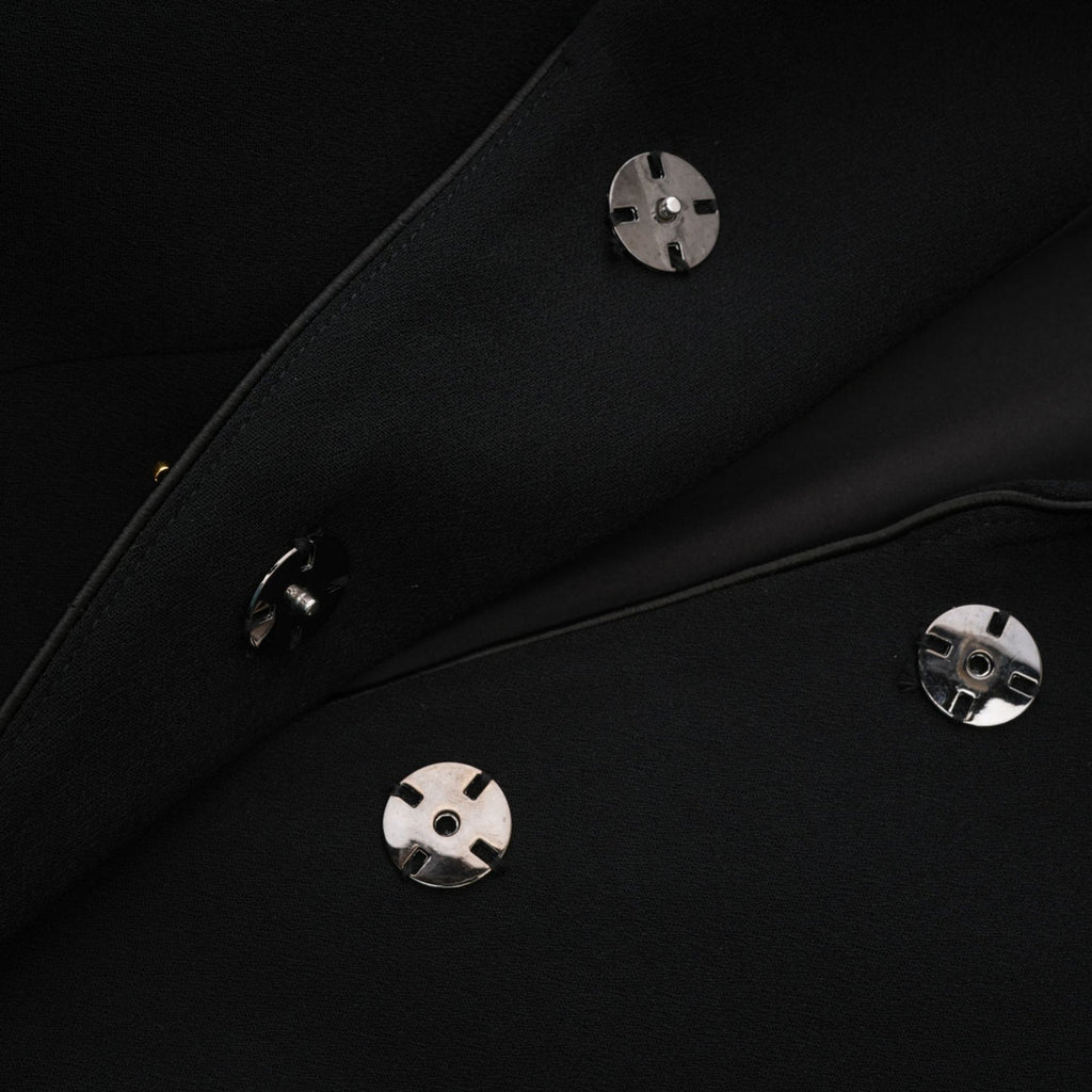 Aëlle Midi Coat - Statement Buttons - Pleated Shoulders - Lapel Collar - Tailored Fit