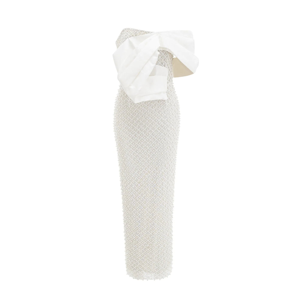 Agata Dress - Off - Shoulder - Midi - Embellished