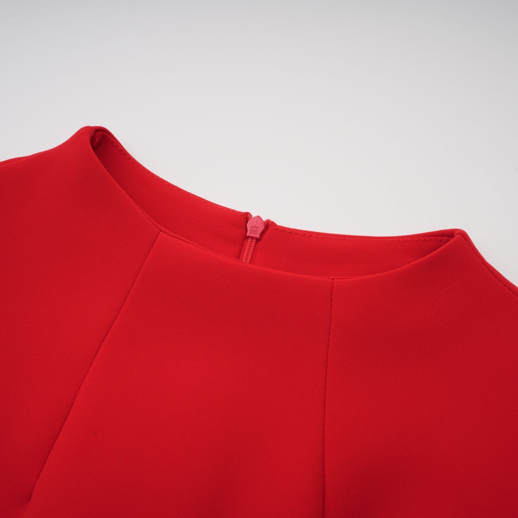 Ainsley Mini Dress - Crew Neck - Cap Sleeves - Cinched Waist - Faux Flap Pockets