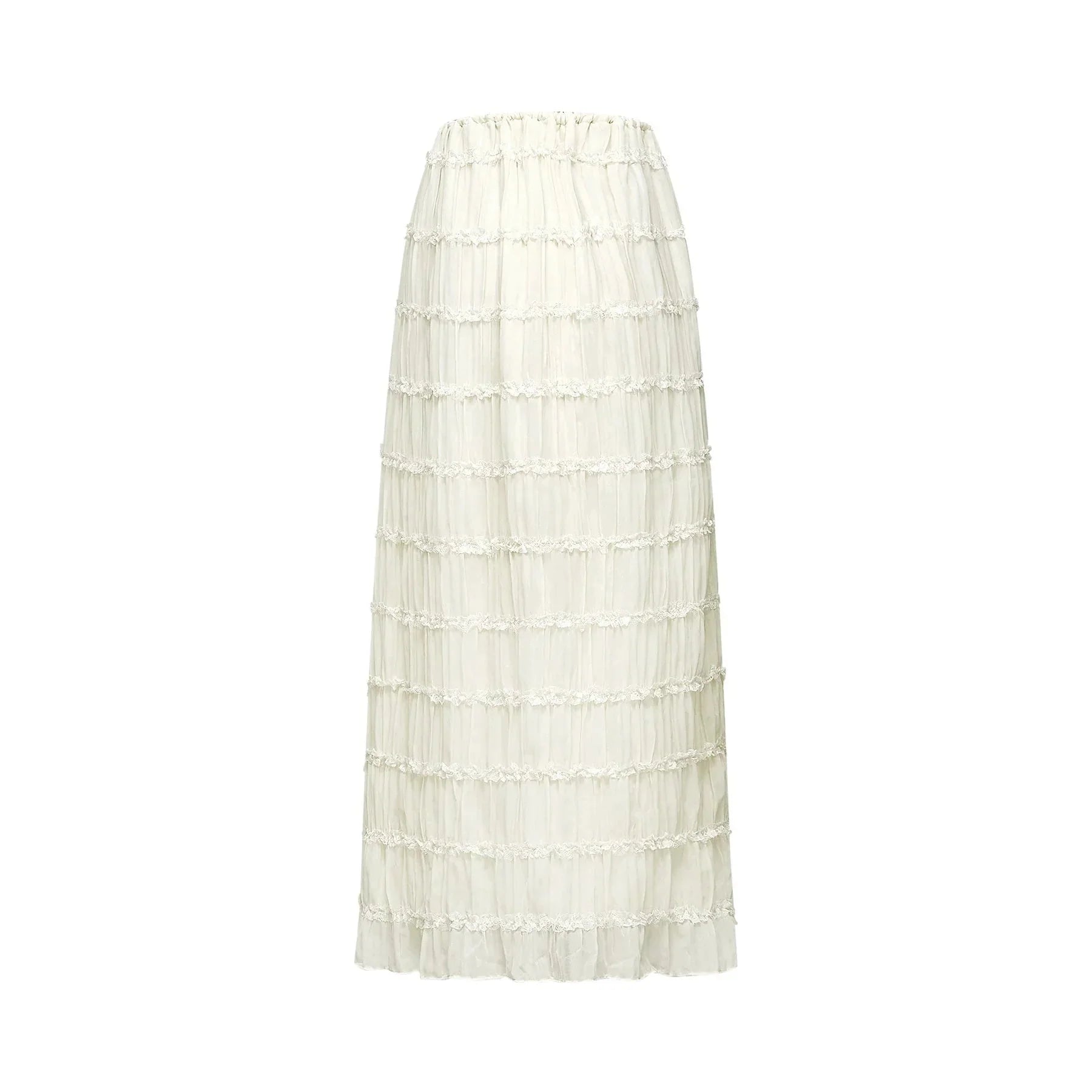 Alba Skirt & Top Set - Sleeveless Halterneck Open Back Pleated Ruffled Floor Length