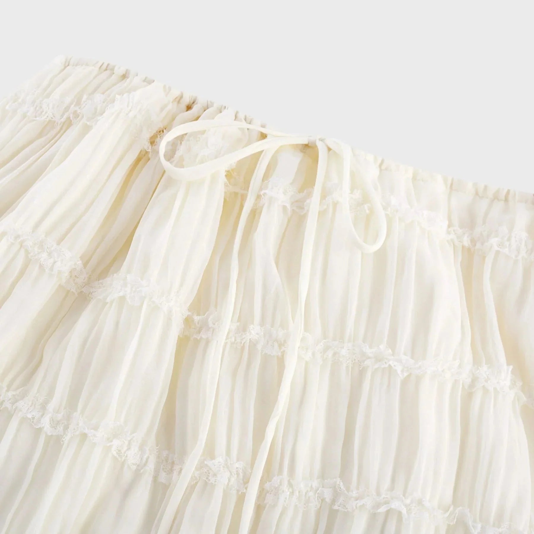 Alba Skirt & Top Set - Sleeveless Halterneck Open Back Pleated Ruffled Floor Length