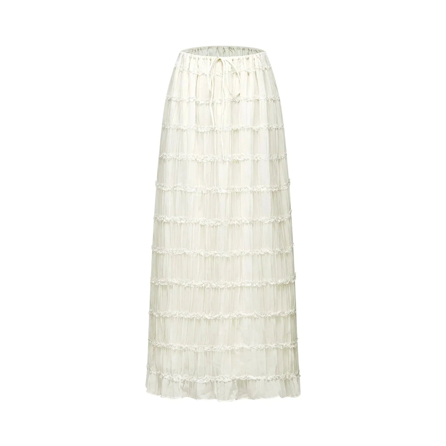 Alba Skirt & Top Set - Sleeveless Halterneck Open Back Pleated Ruffled Floor Length