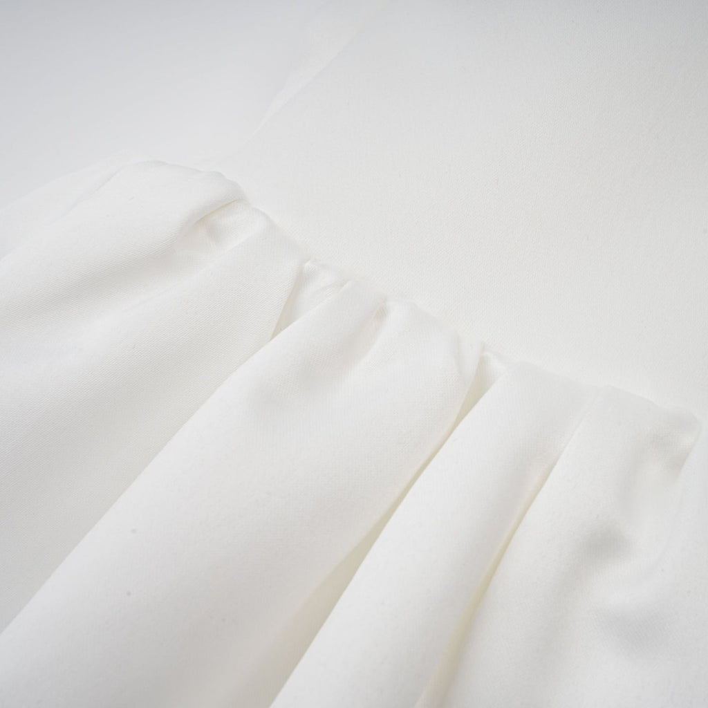 Alberta Mini Dress - Halterneck - Layered Design - Ruched Detailing - Rear Zip Fastening - Ruffled Hem