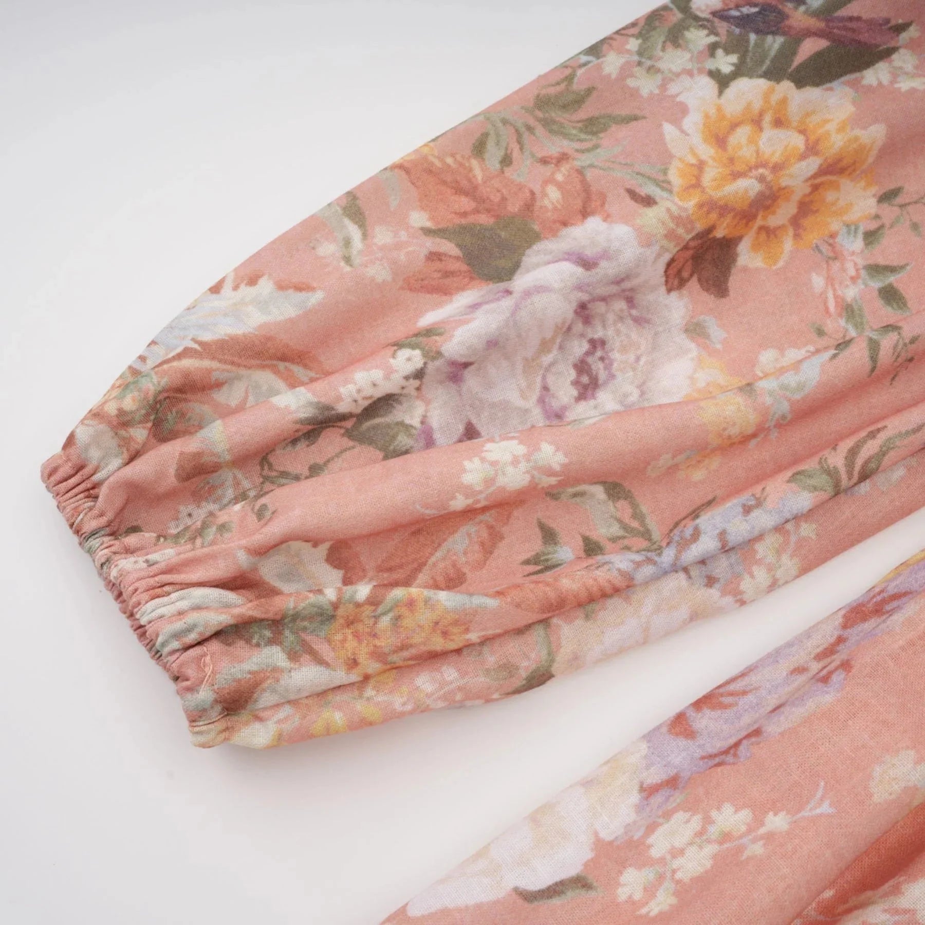 Alessandrina Midi Dress Pink Floral Print & V - neck