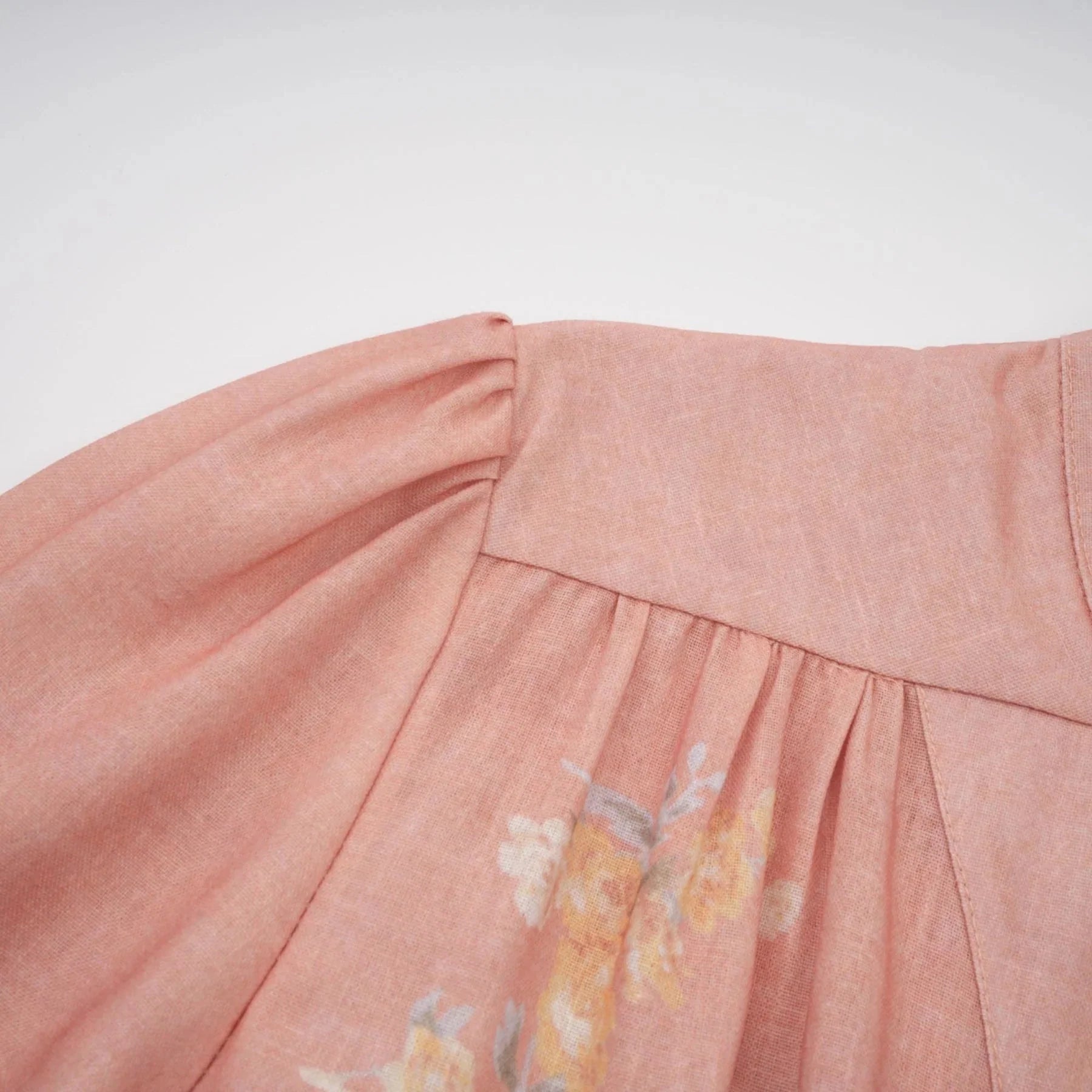 Alessandrina Midi Dress Pink Floral Print & V - neck
