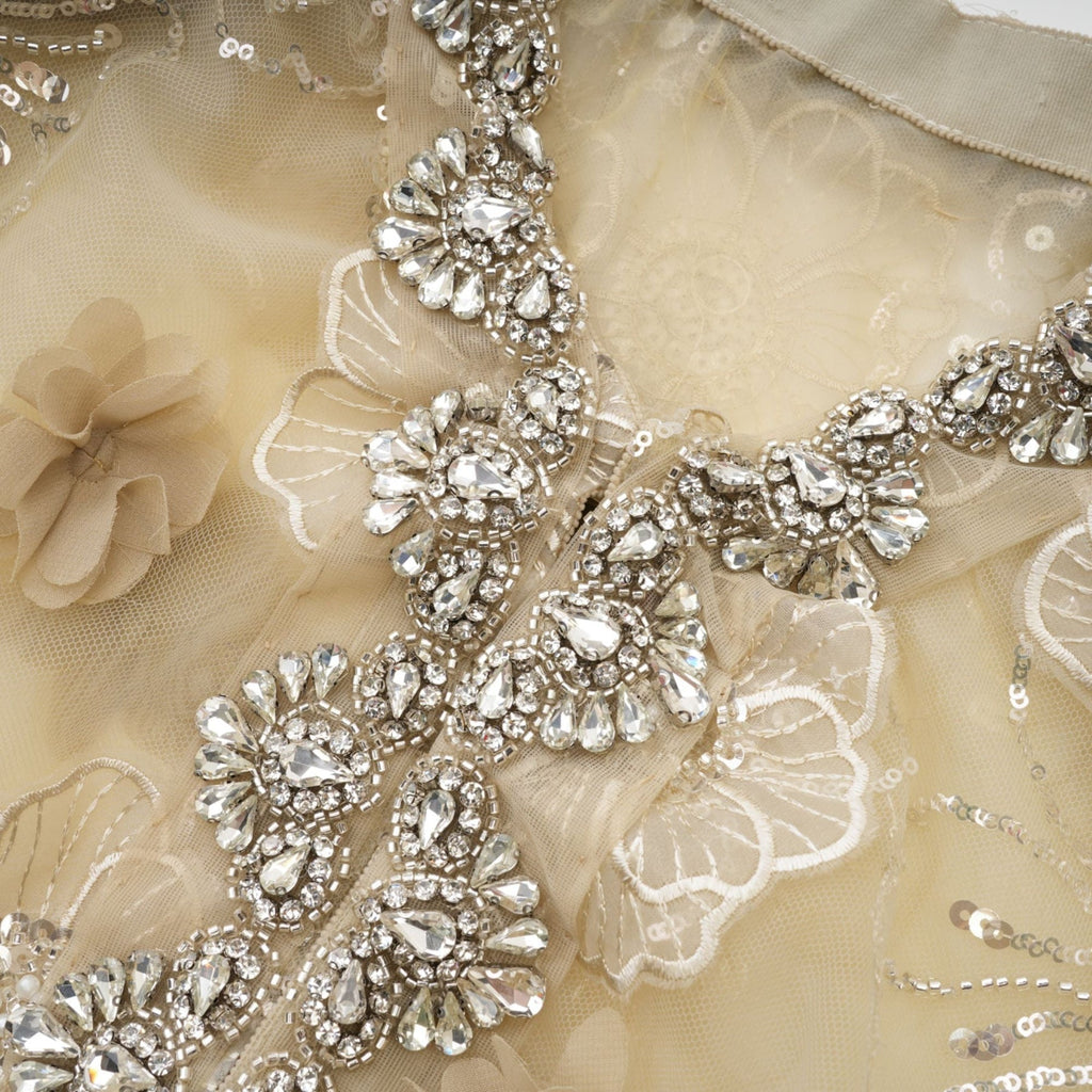 Alexa Jacket – Long sleeves – Floral appliqué – Crystal embellishment