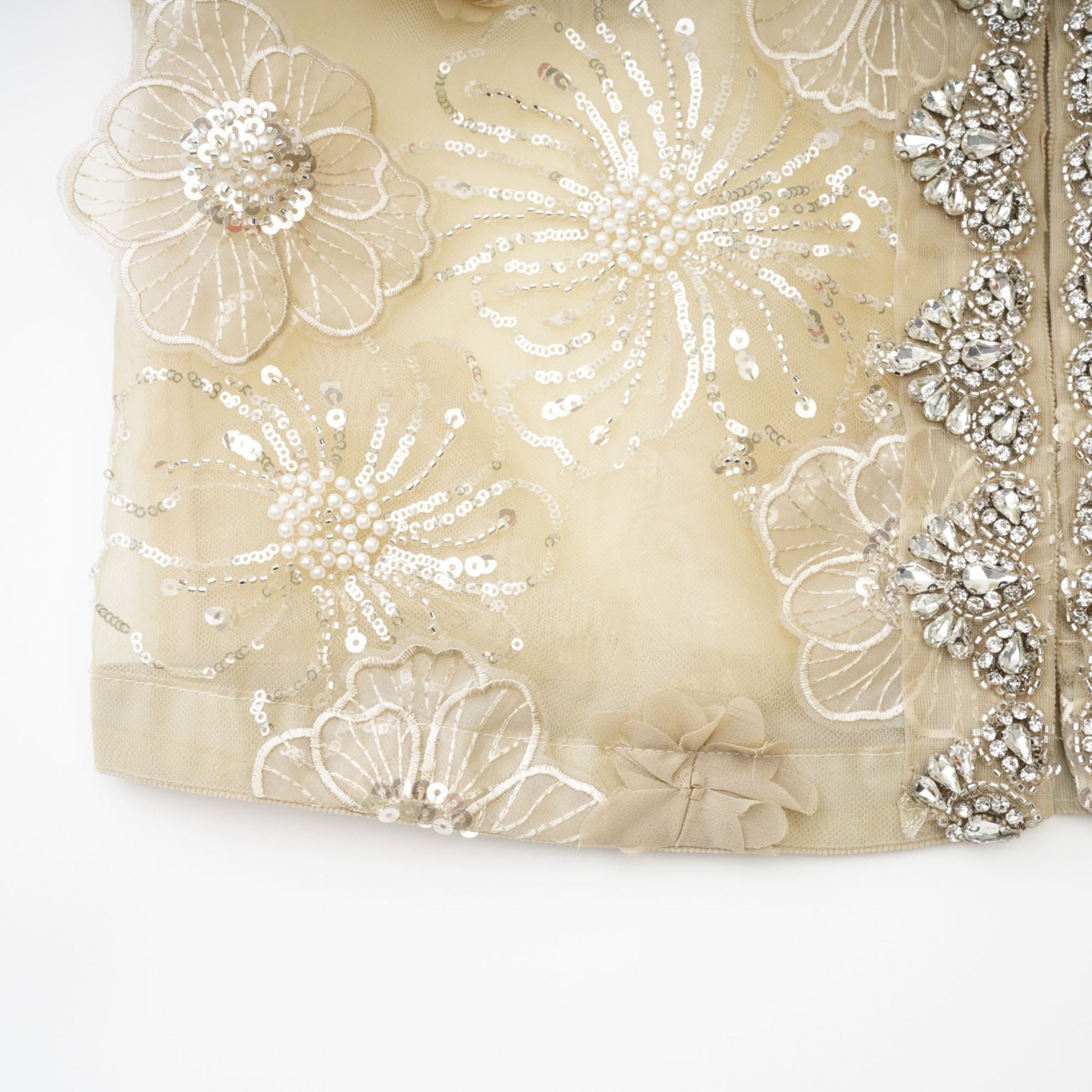 Alexa Jacket – Long sleeves – Floral appliqué – Crystal embellishment