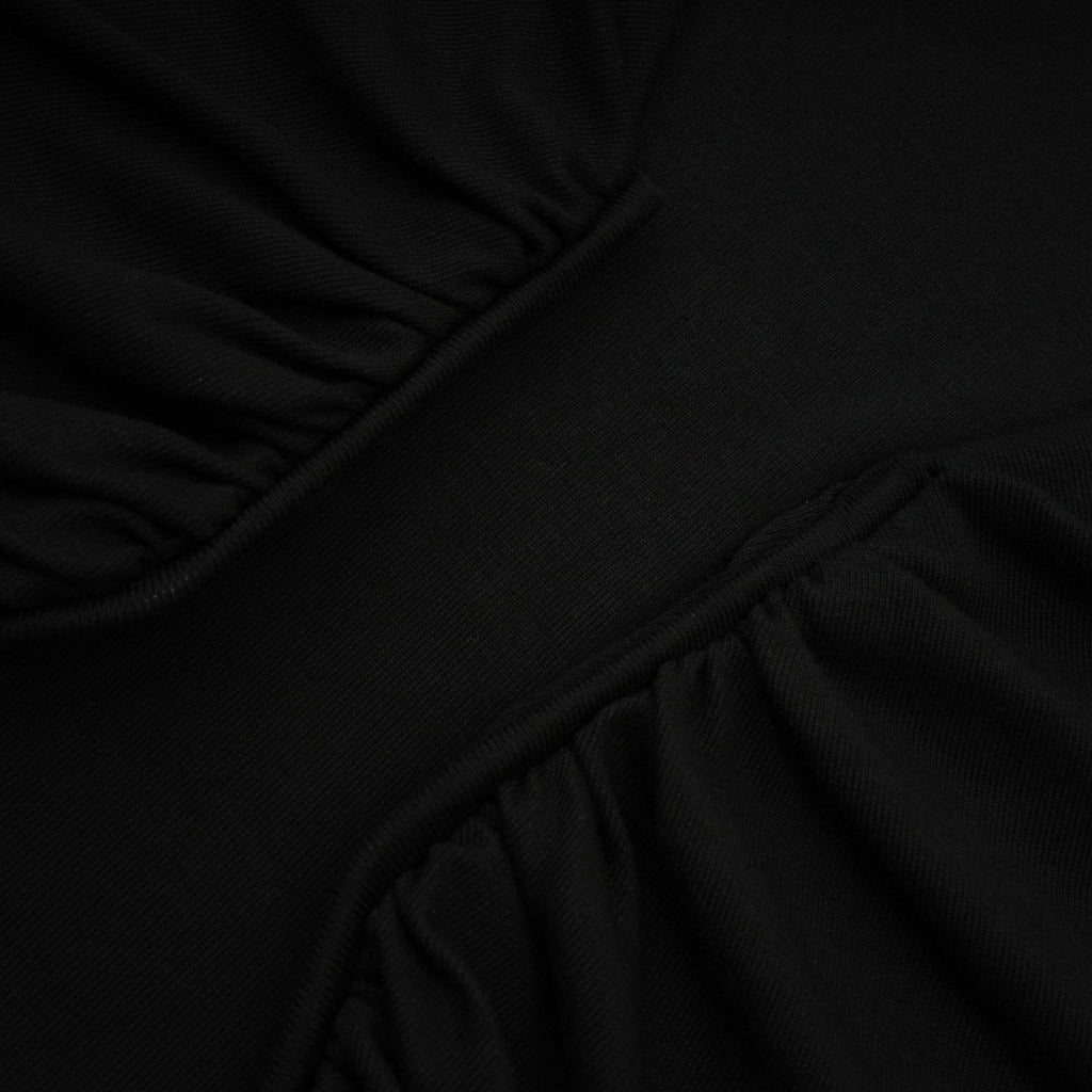Alexa Top - V - Neck Open Front Long Sleeve Pleated Boned Stylish Blouse