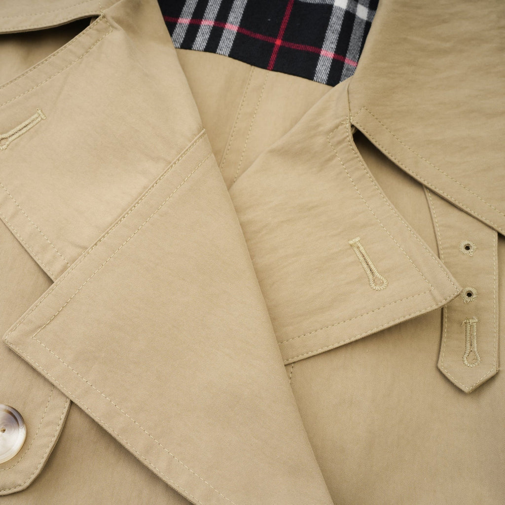 Alice Trench Coat - Classic Lapels - Belted Waist - Extra Long Sleeves - Buttoned Cuffs