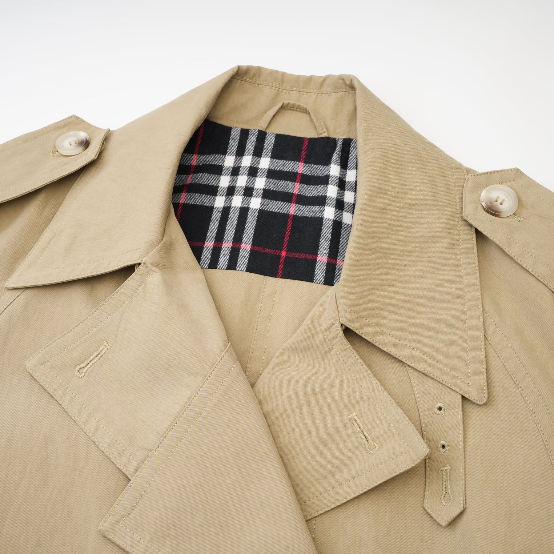 Alice Trench Coat - Classic Lapels - Belted Waist - Extra Long Sleeves - Buttoned Cuffs