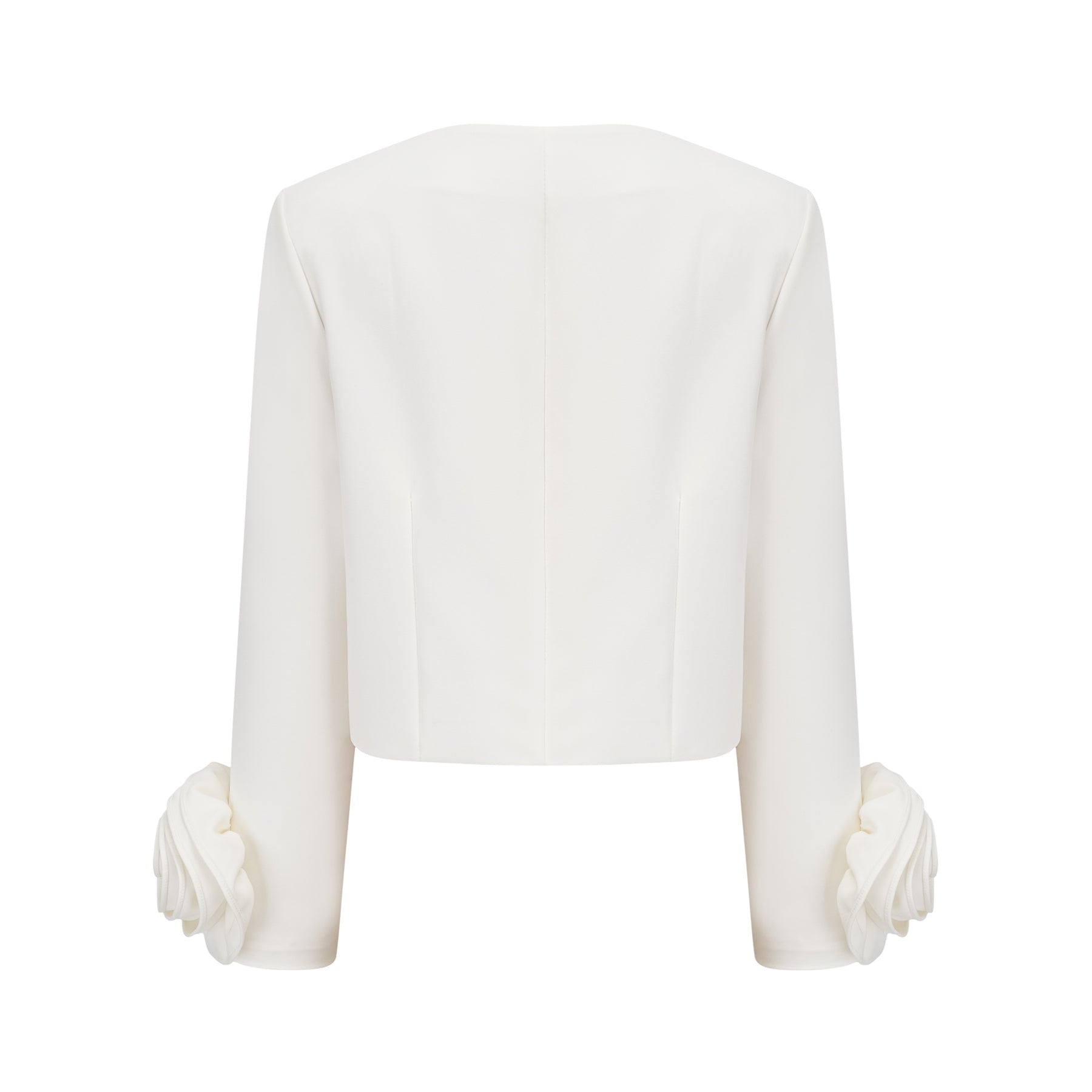 Alina Top & Skirt Set - Elegant 3D Petal Detailing - Flattering Flared Silhouette - Chic Midi Length - Stylish Rear Zip Fastening