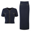 Alina Top & Skirt Set - Tailored Silhouette - Classic Suit Design - Structured Fit - Versatile Styling