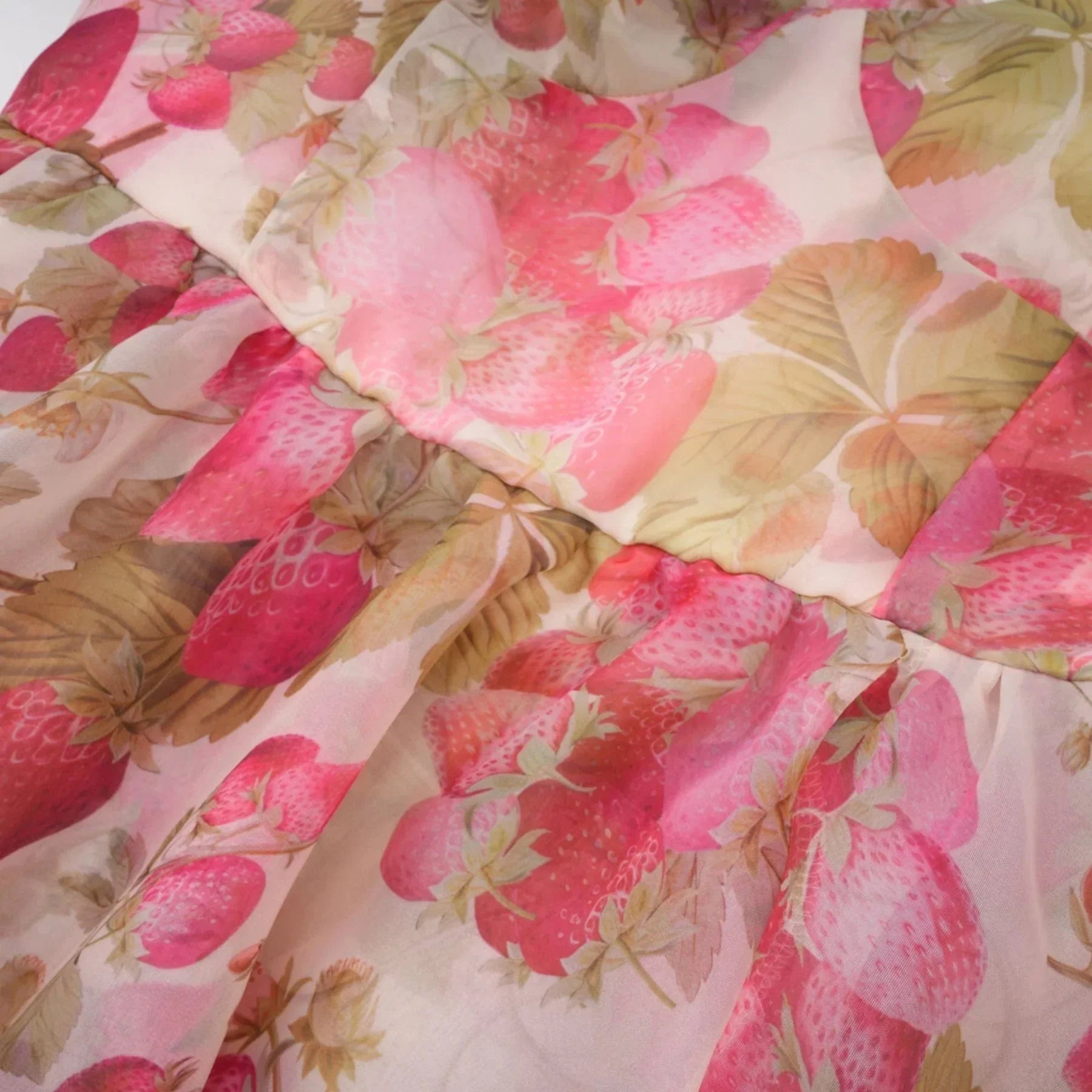 Alyssa Maxi Dress - Off - The - Shoulder Cut - Ruffled Detail - Fruit Prints - Flounce Hemline