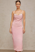 Amabile Midi Dress - Sweetheart Neckline - Corset Bodice - Ruched Detailing - Crystal Embellishments