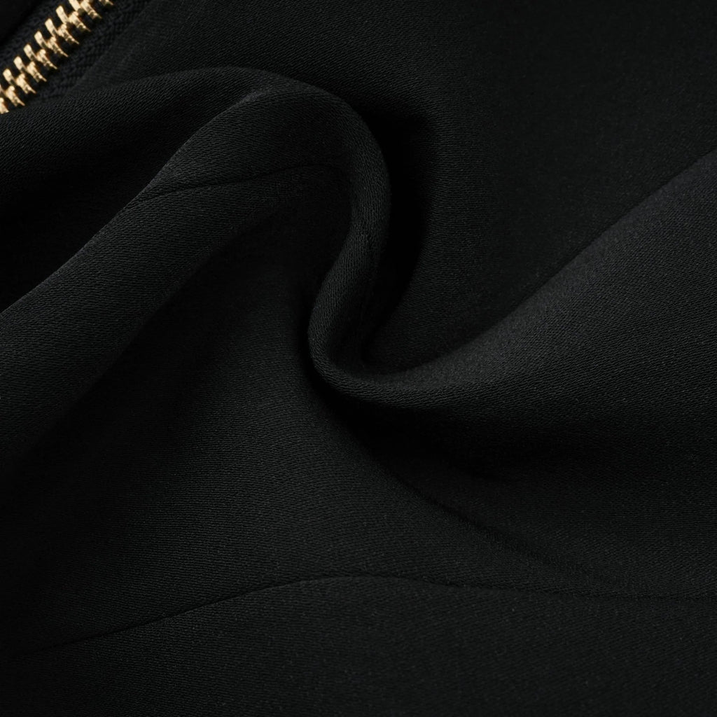 Amabile Top - Double - Breasted - halter neck - Embossed Gold Buttons - Viscose