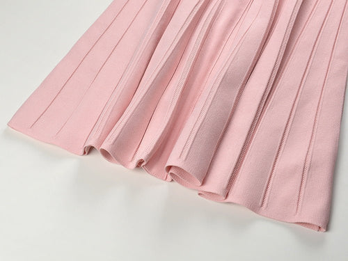 Amari Dress - A - Line Silhouette - Flared Skirt - Long Sleeves - Tailored Fit - Decorative Buttons
