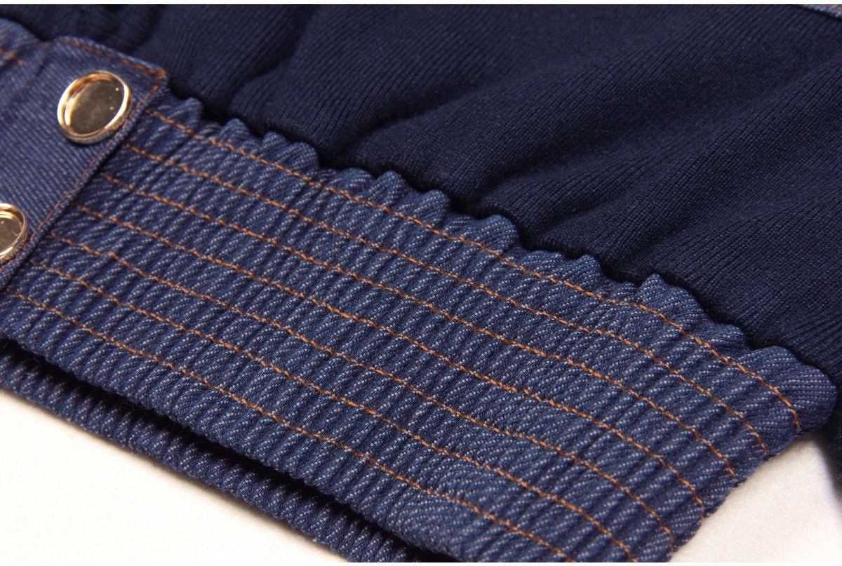 Amaya Cropped Zip - Up Jacket - Fitted with Contrasting Pockets and Ribbed Cuffs