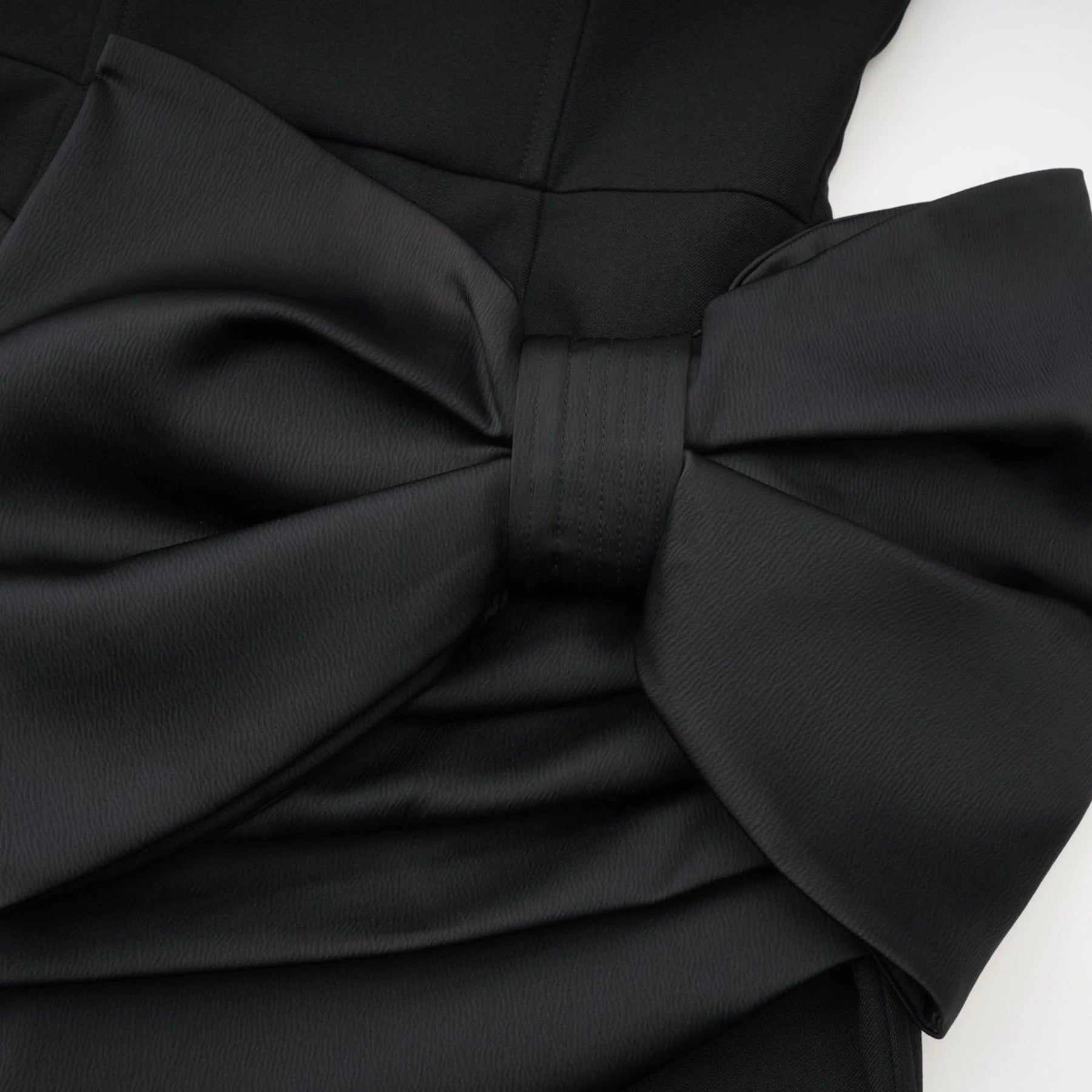 Amaya Mini Dress - Strapless - Bow Detail - Pleated Hem