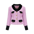 Amber Blazer & Skirt - V Neck Design - Front Button Embellishments - Cinched Waist - Rear Zip Fastening