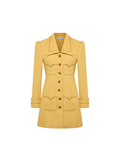 Ambrogina Coat - Fitted Silhouette - Mid - Thigh Length - Durable And Comfortable Fabric - Vibrant Tweed Design - Premium Quality - Modern Look