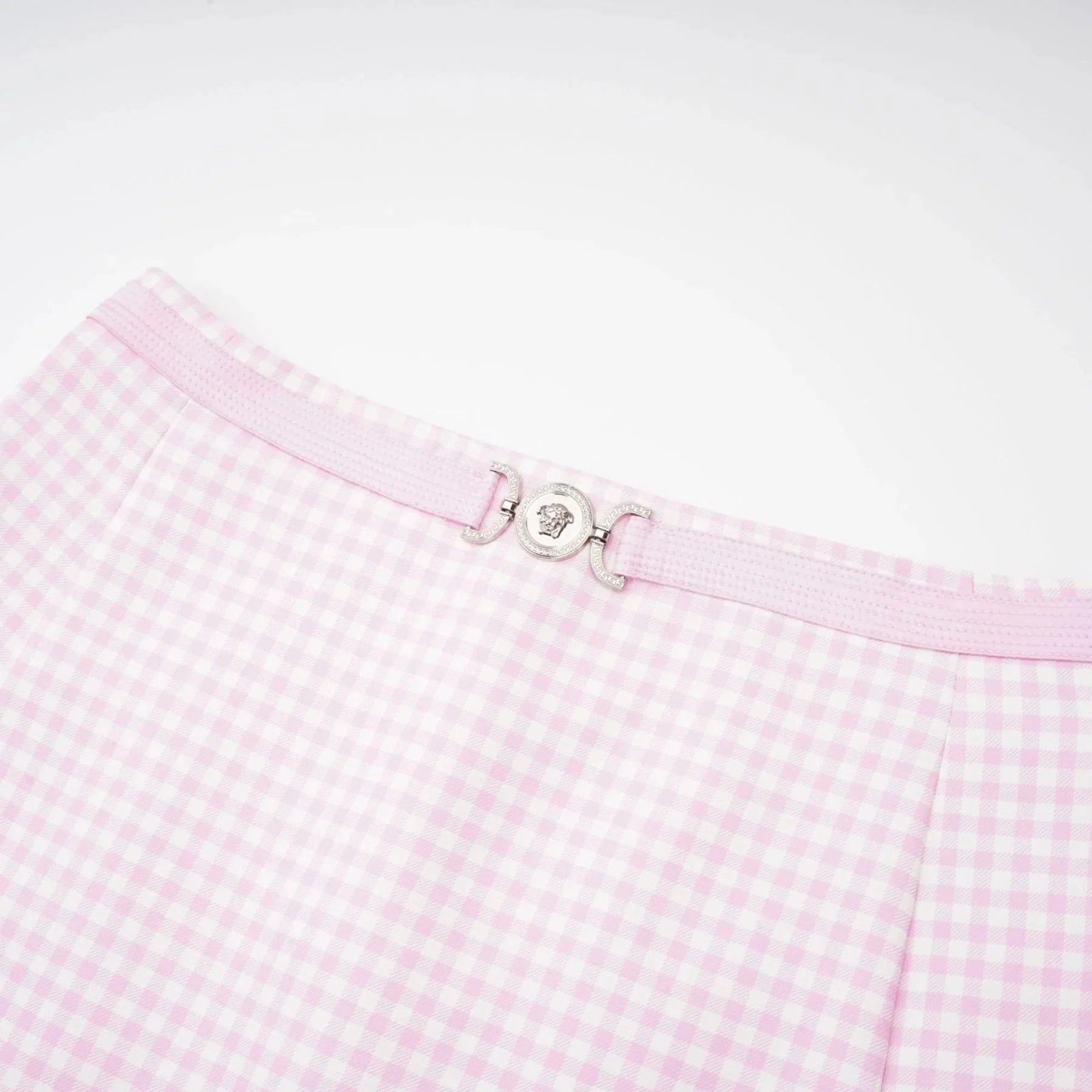 Amelia Virgin Wool Gingham Corset Top and Mini Skirt Set