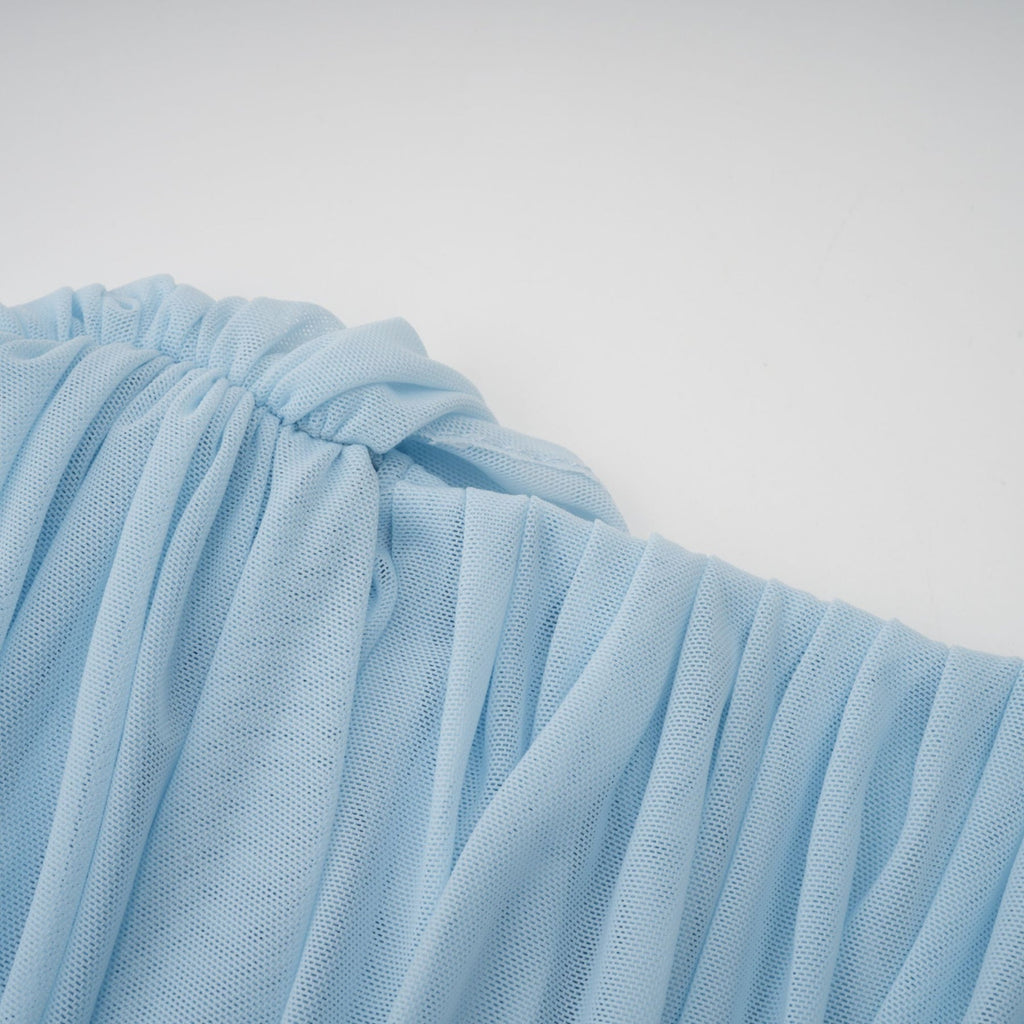 Andromeda Maxi Dress - Sleeveless with Crew Neck - Stylish Shawl Design - Asymmetric Pleated Detailing - Floor - Length Silhouette