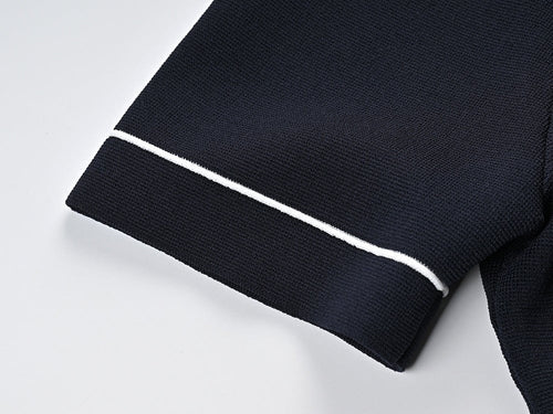 Anita Boxy Polo Top and Pleated Skirt Set - Sporty Design with Contrast Piping and Buttons
