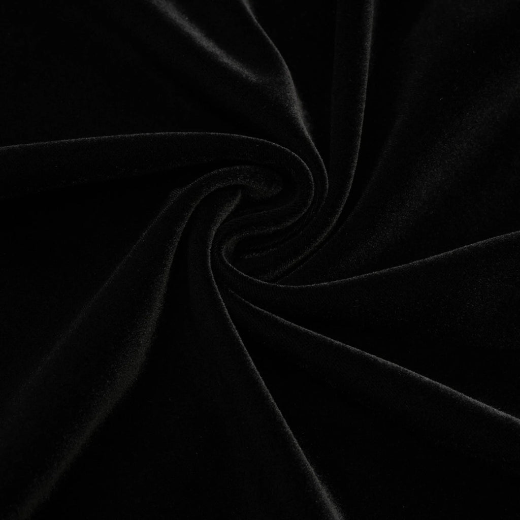 Annabelle Dress - Velvet - Pearl - Embellished - Open Back - Ankle - Length - Sleeveless - High Neck - Draping - Rear Slit - Zip Fastening