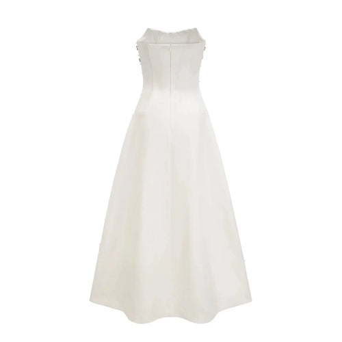 Annalisa Maxi Dress - Off - The - Shoulder Style - Glamorous Embellishments - Sleeveless - Rear Zip Fastening