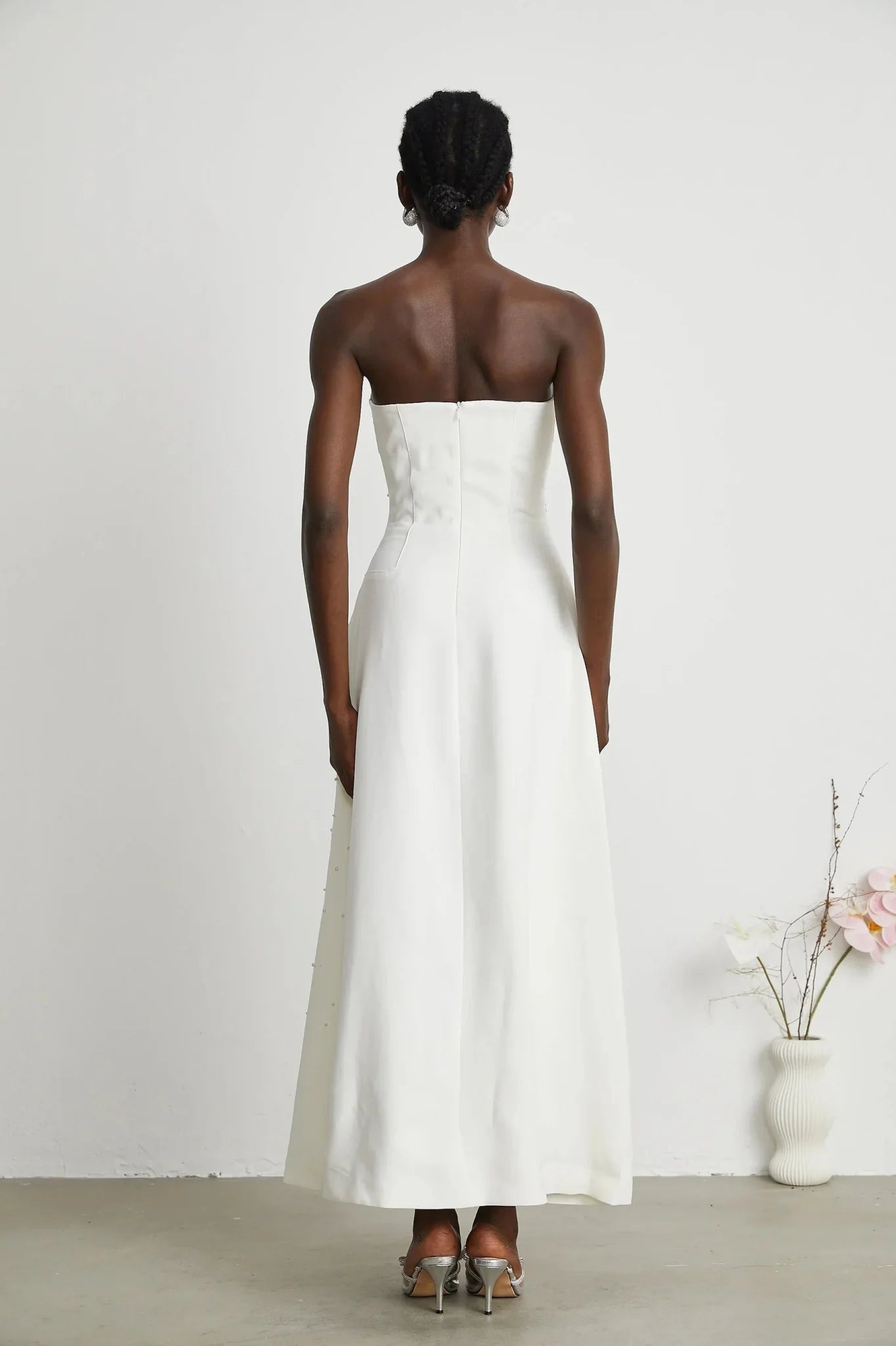 Annalisa Maxi Dress - Off - The - Shoulder Style - Glamorous Embellishments - Sleeveless - Rear Zip Fastening