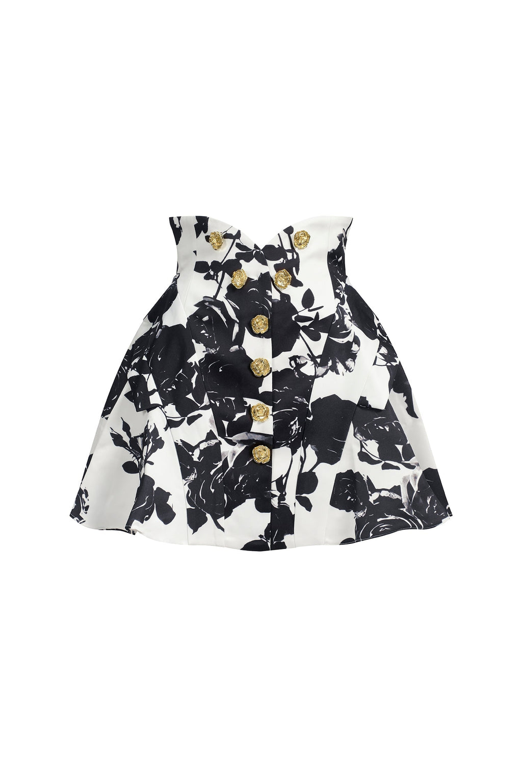 Annalisa White Flared Skirt Floral Print Dress