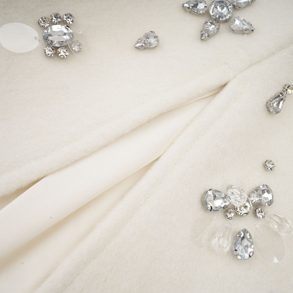 Annie Jacket - Cape Design - Crystal Embellishment - Button Fastening - Straight Hem