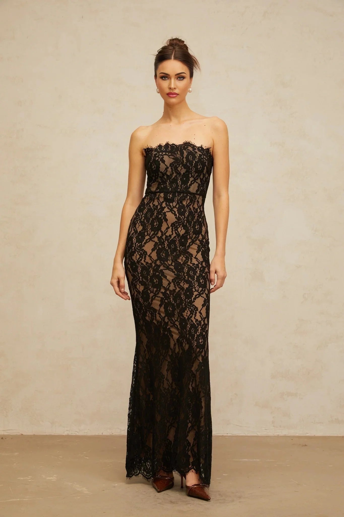 black off shoulder floral lace maxi dress Belle Black Off Shoulder Floral Lace Maxi Dress