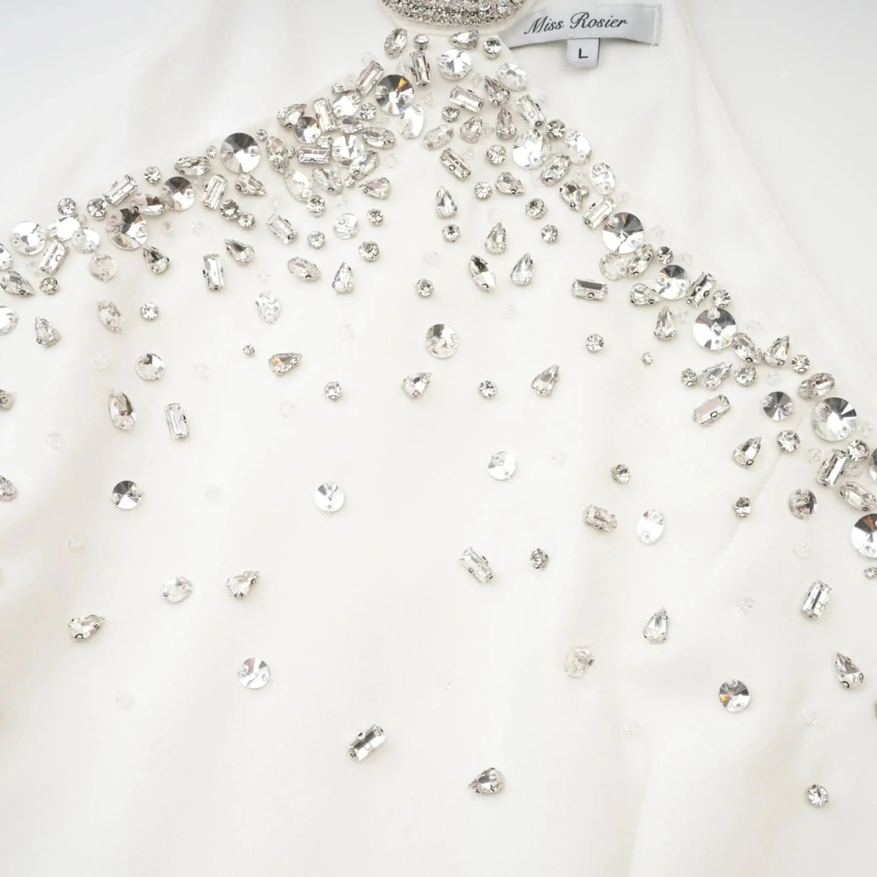 Annie Mini Dress - Choker Design - Sleeveless - Embellished - Rear Zip Fastening