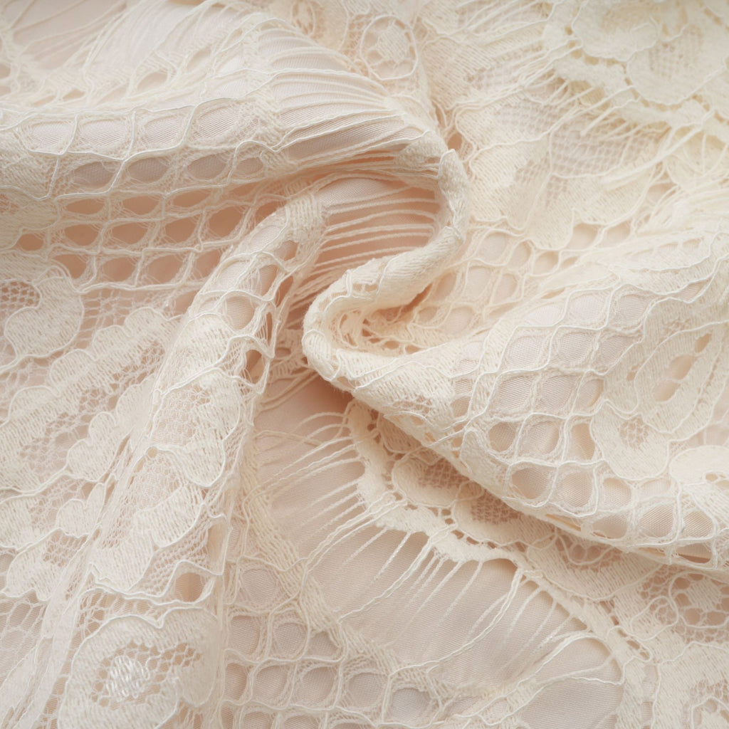 Antonietta Blouse - Flared Cuffs - Frilled Neck - Bow Detailing - Floral Lace Overlay - Cropped