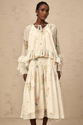 April Blouse & Dress – Floral Print – Ruffled & Pleated Detailing – Loose Fit & Slip - on Style