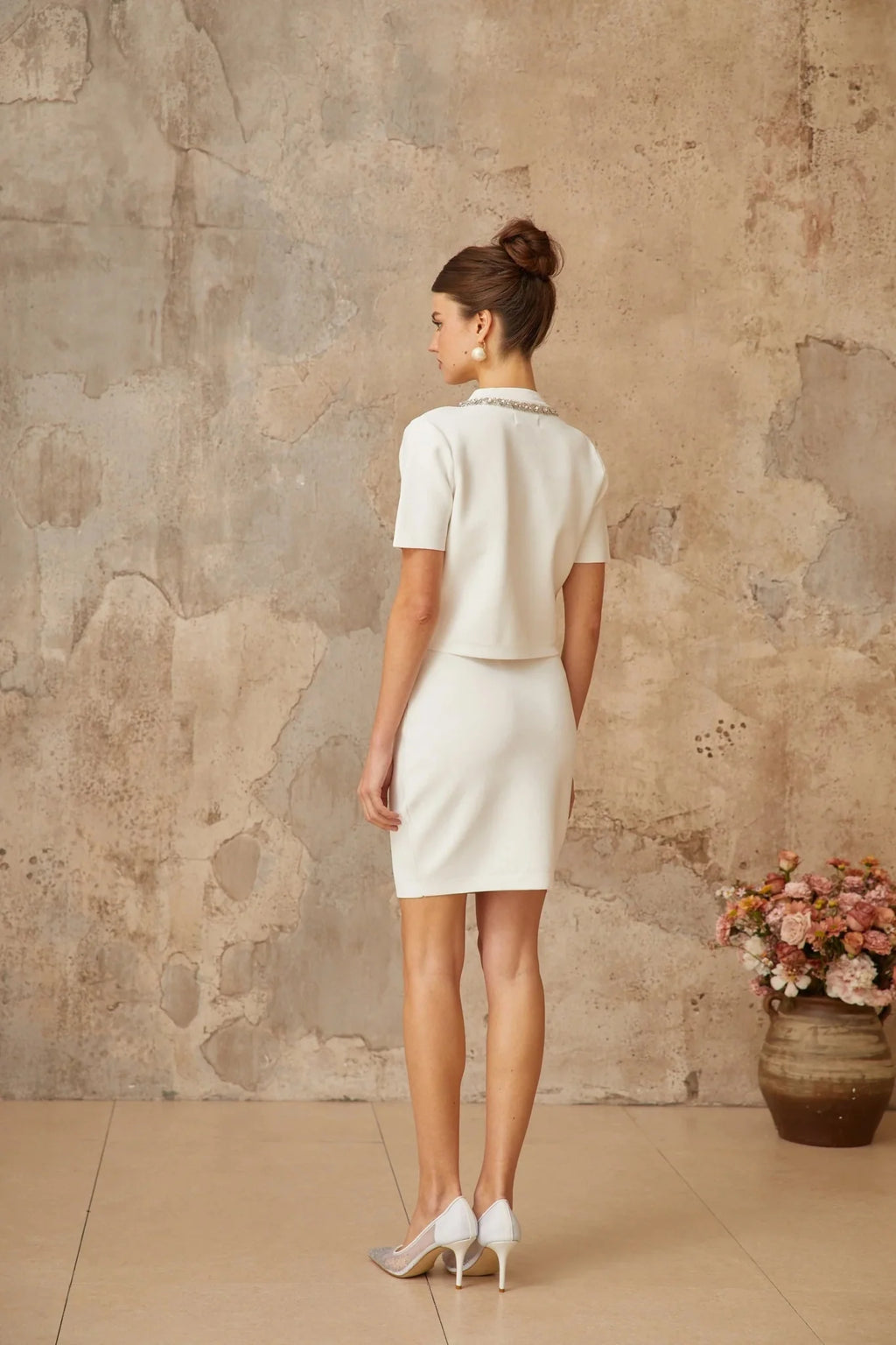 April Top & Skirt Set & Crystal Knit