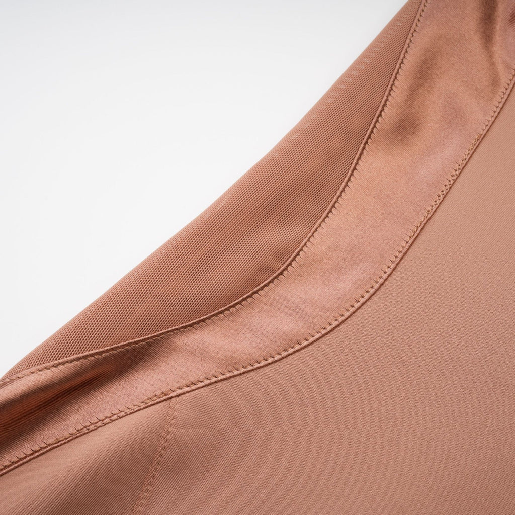 Armanda Off the Shoulder - Bustier Style - Waist Tightened - Satin Finish - Flared Hem - Midi Dress