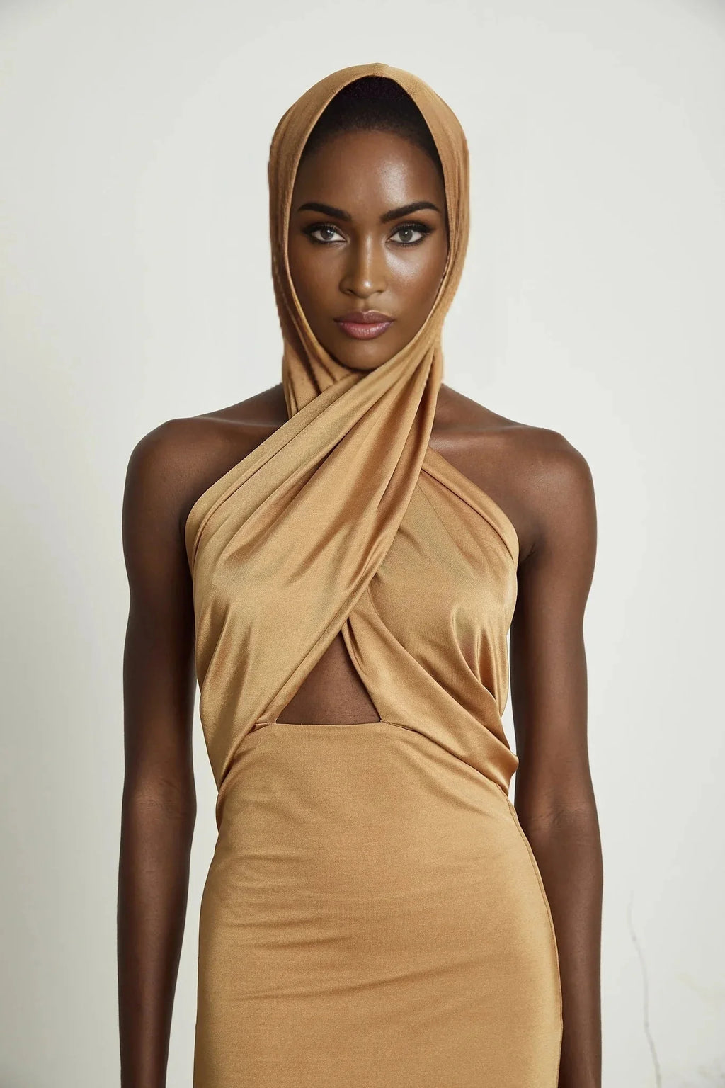 Artemisia Maxi Dress - Sleeveless Design - Classic Hood - Open Back - Unique Cut - Out Detailing